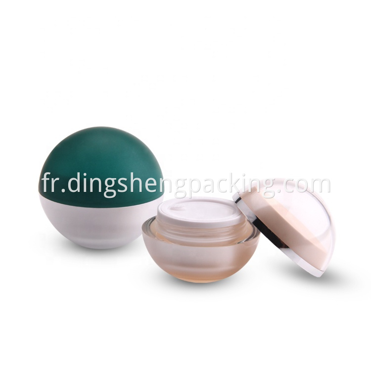 Acrylic Cosmetic Ball Shape Cream Jar